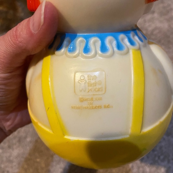 Vintage 1972 The First Years 6.5” Clown Roly Poly Chime Plastic Toy - Picture 4 of 4